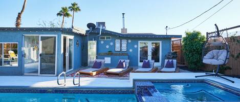 屋外プール、温水プール