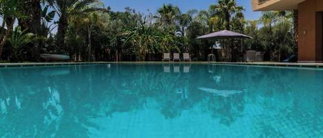 Outdoor pool, a heated pool