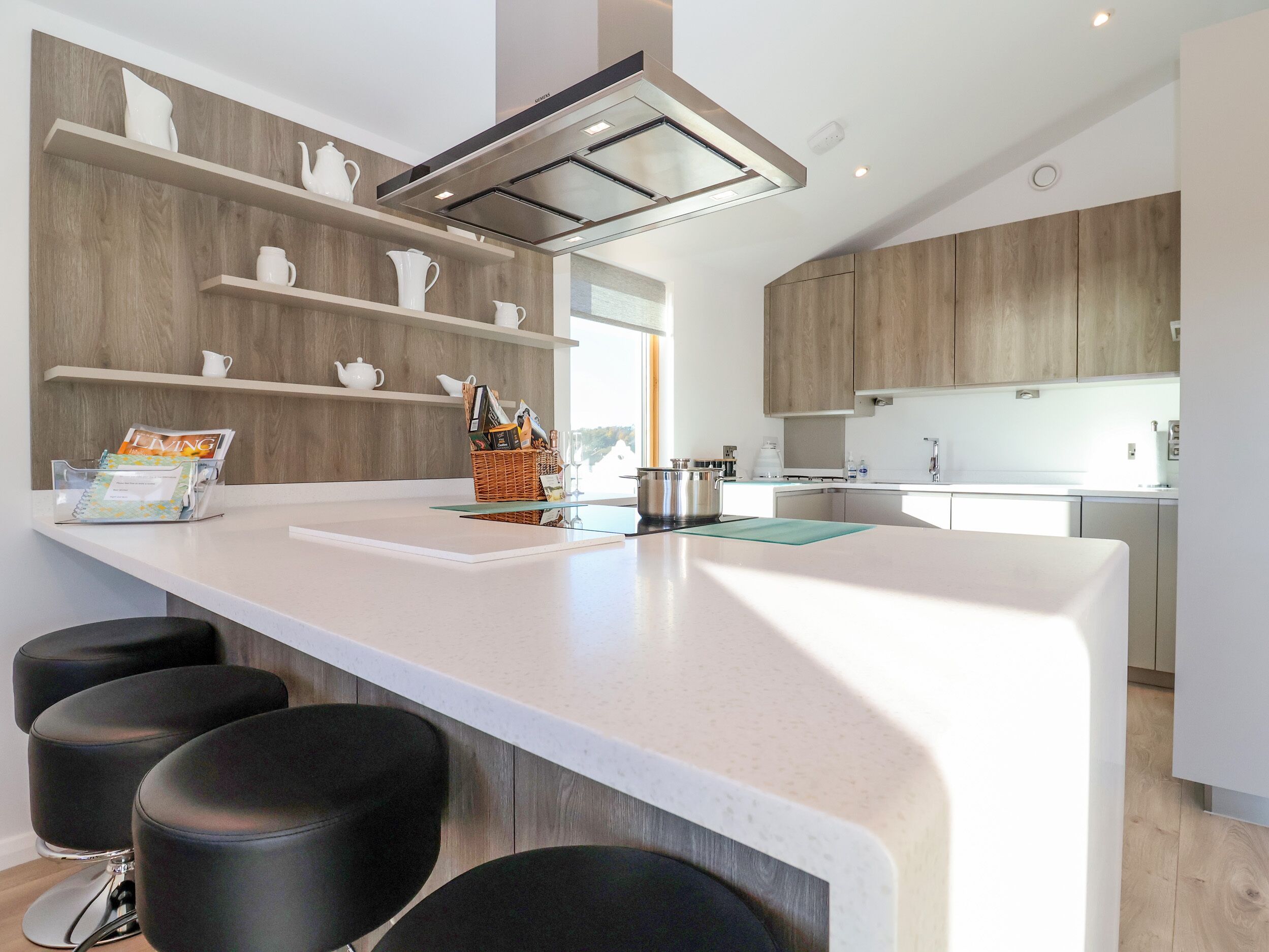 Fridge, dishwasher, electric kettle, toaster