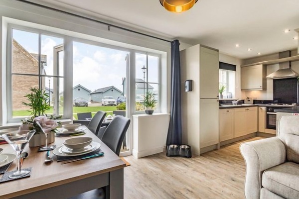 Fridge, dishwasher, electric kettle, toaster