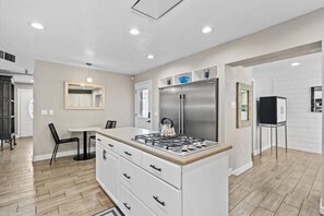 Fridge, microwave, dishwasher, toaster