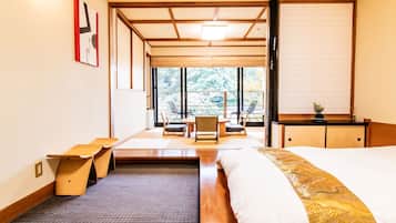 Room with Tatami Area for 4 guests with Shared Bathroom - Non-Smoking | In-room safe, free WiFi, bed sheets
