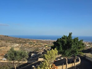 A coastal landscape with a view of the sea, a winding road, and scattered buildings. - Finca Los Blanquitos Amazing with 3,000 m2 of land (Granadilla de Abona)