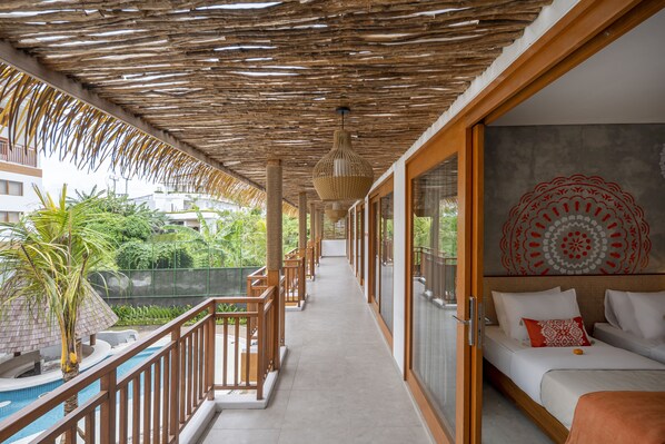 Twin kamer (Canggu Twin) | Een strijkplank/strijkijzer, gratis wifi, beddengoed