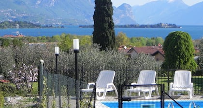 Apartment with swimming pool and soccer field parking lot with gate