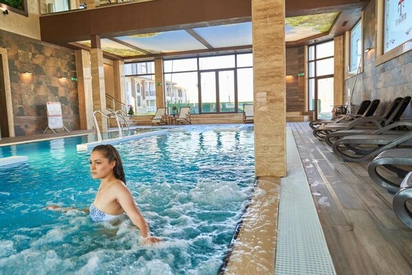Indoor pool, seasonal outdoor pool