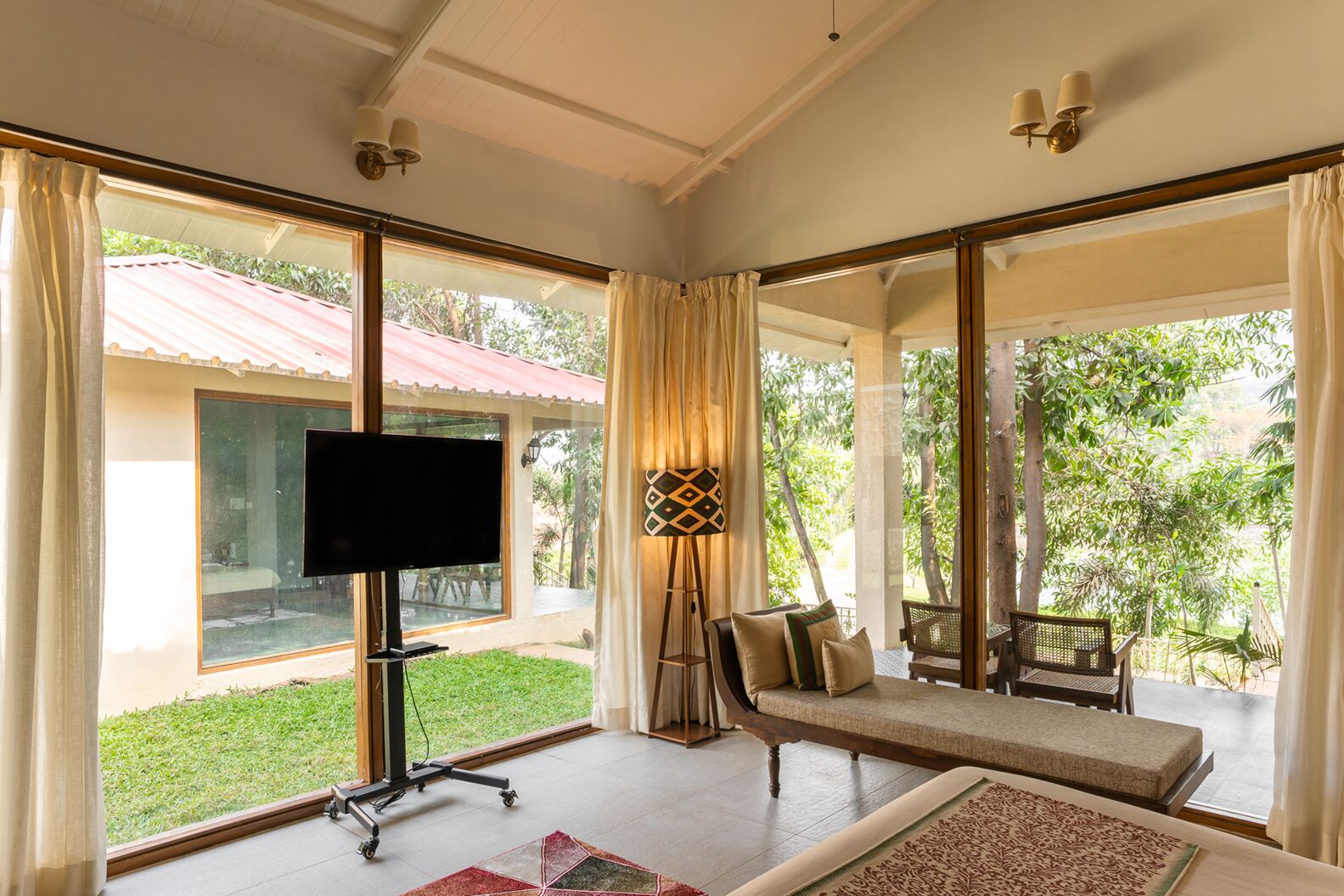 Premium Room, Partial Lake View | Minibar, in-room safe, desk, laptop workspace