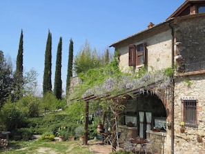 Outdoor dining - Villa "Il Fornacino" with Pool, Garden & Wi-Fi (Rapolano Terme)