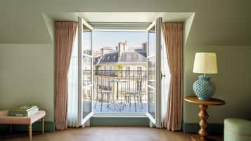 Suite Junior Parisienne | 1 ๊ฐ์ ์นจ์ค, ๊ณ ๊ธ ์นจ๊ตฌ, ๋ฉ๋ชจ๋ฆฌํผ ์นจ๋, ๋ฌด๋ฃ ๋ฏธ๋๋ฐ ํ๋ชฉ