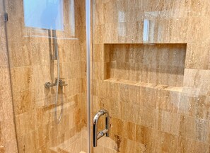 Shower, hair dryer, towels, shampoo - Studio w/ Kitchenette - Exclusive Pool & Beach Access 6-minutes (Puerto Plata Province)