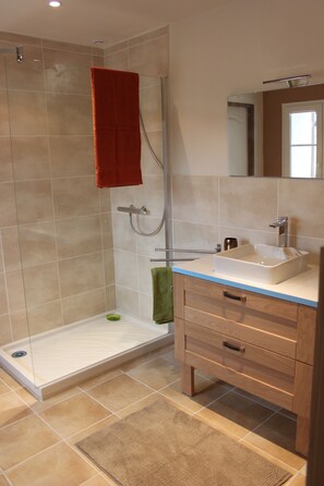 Shower, hair dryer