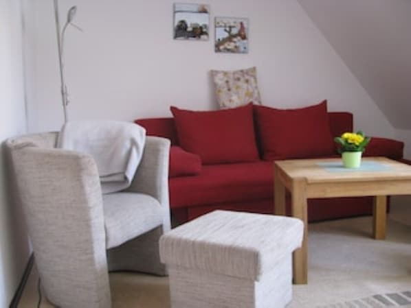 TV, DVD player, books, stereo