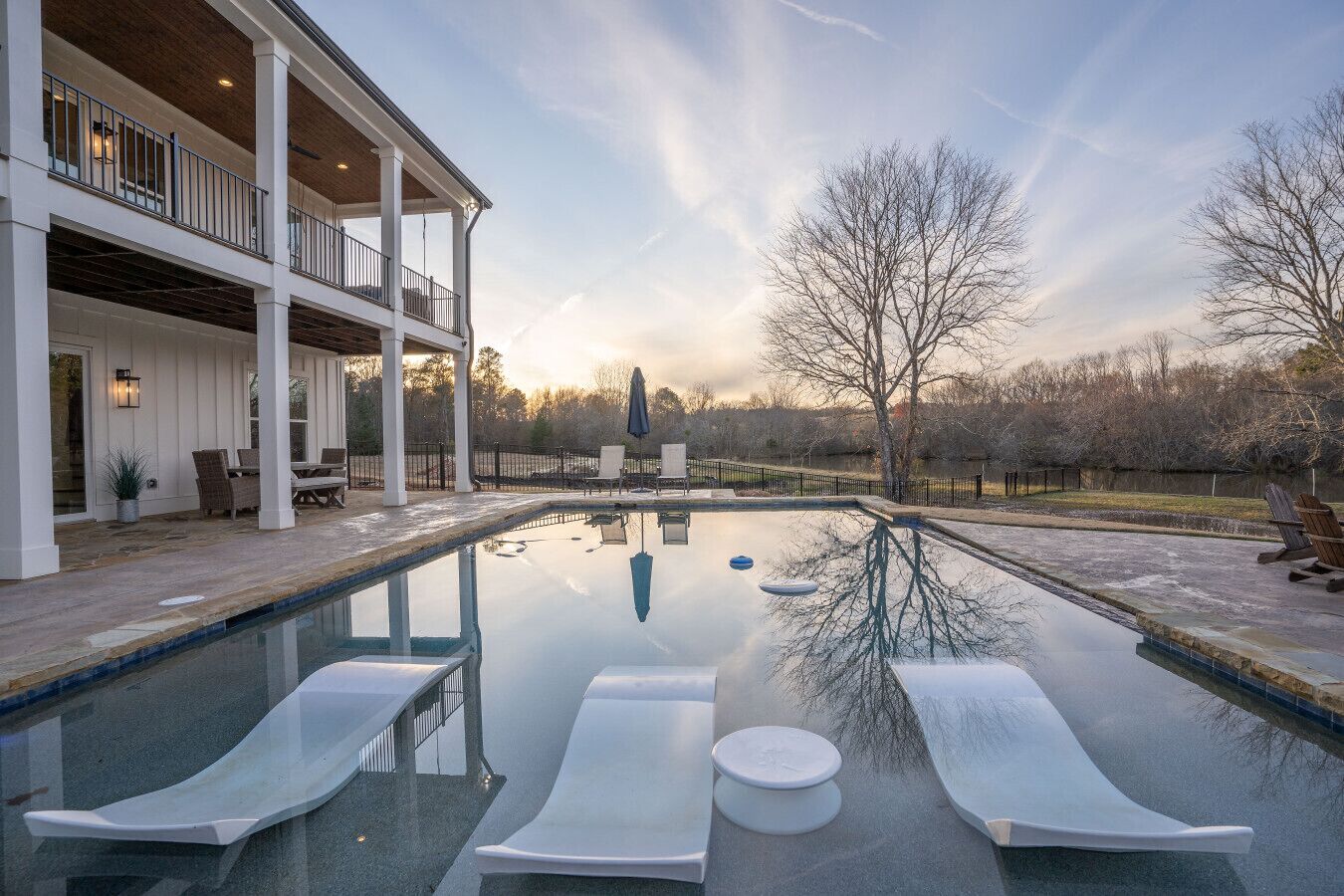 A heated pool