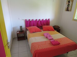 2 bedrooms, in-room safe, iron/ironing board, travel crib