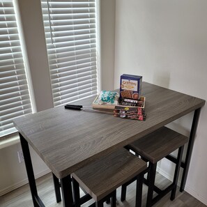 Dining - Cozy Loft Cabin 2 bed Loft 1 Bath Fireplace & Hot Tub w/ Water splash pad # 9 (Overgaard)