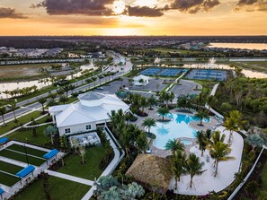 Outdoor pool, a heated pool