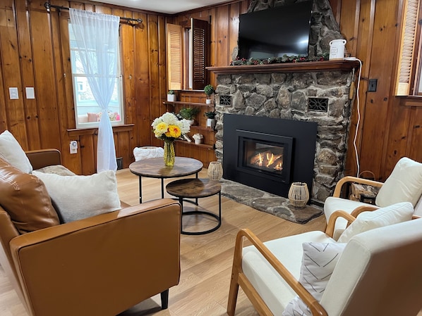 TV connectée, cheminée