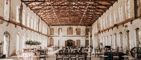 Outdoor banquet area