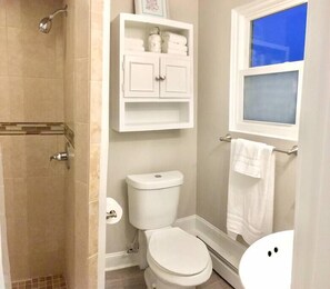 Hair dryer, towels