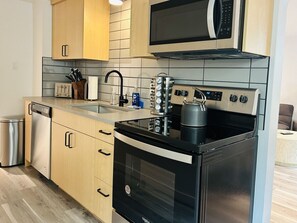 Fridge, microwave, oven, stovetop - Modern North End Bungalow Downstairs w/Parking! (Boise)