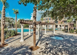 Outdoor pool, a heated pool - Luxurious Large Studio overlooking 30A nestled b/w Rosemary and Alys Beach (Rosemary Beach)