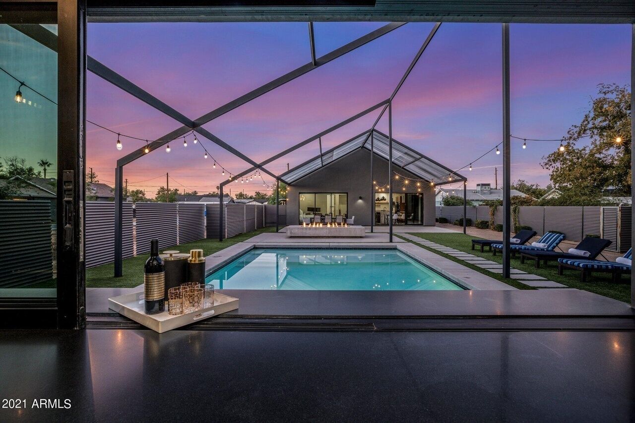 Luxe Estate with Guest House & Heated Pool & Firepit, & Rooftop Terrace near DT