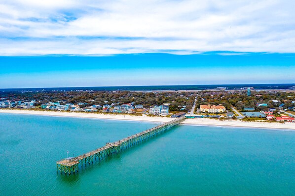 Enjoy a seaside escape with access to the beach and a picturesque pier.