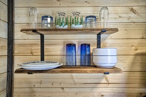 Interior detail - Tiny Home w/ Hot Tub & Mini Highland Cows! (Loudonville)