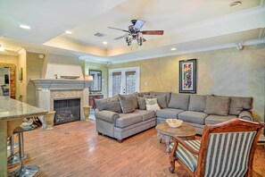 TV, fireplace - Charming Lafayette Home ~ 5 Mi to Downtown! (Lafayette)