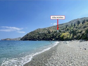 On the beach - Villa Achilles (Pera Melana)