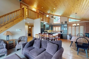 Smart TV, fireplace, DVD player, table football