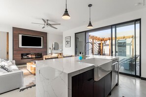 Interior - The Backyard: Modern Desert Home; Pickleball Court (Joshua Tree)