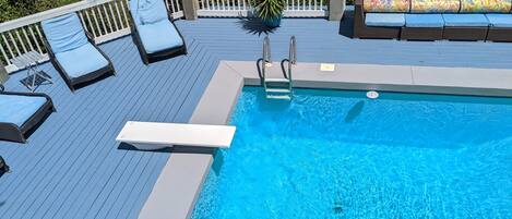 Outdoor pool, a heated pool