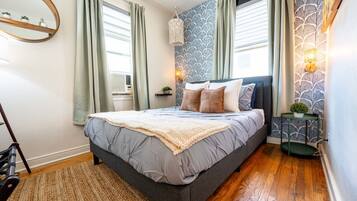 1 bedroom, iron/ironing board, travel crib, free WiFi