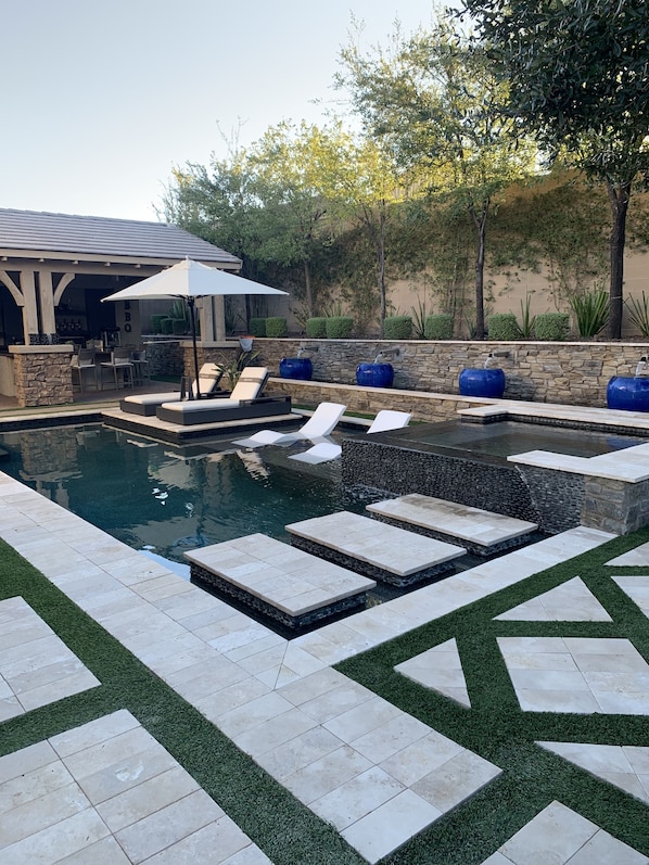 Outdoor pool, a heated pool