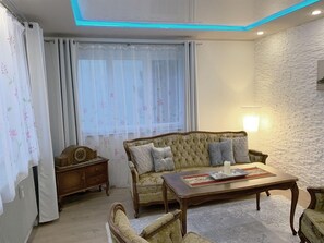 TV, DVD player, stereo