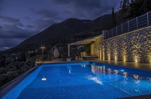 Pool - "Villa Kastro" with Sea View, Private Pool, Garden and Balcony (Lefkada)
