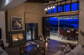 TV, fireplace, video games, DVD player - "Villa Kastro" with Sea View, Private Pool, Garden and Balcony (Lefkada)