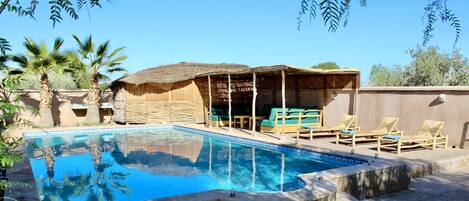 Outdoor pool, a heated pool