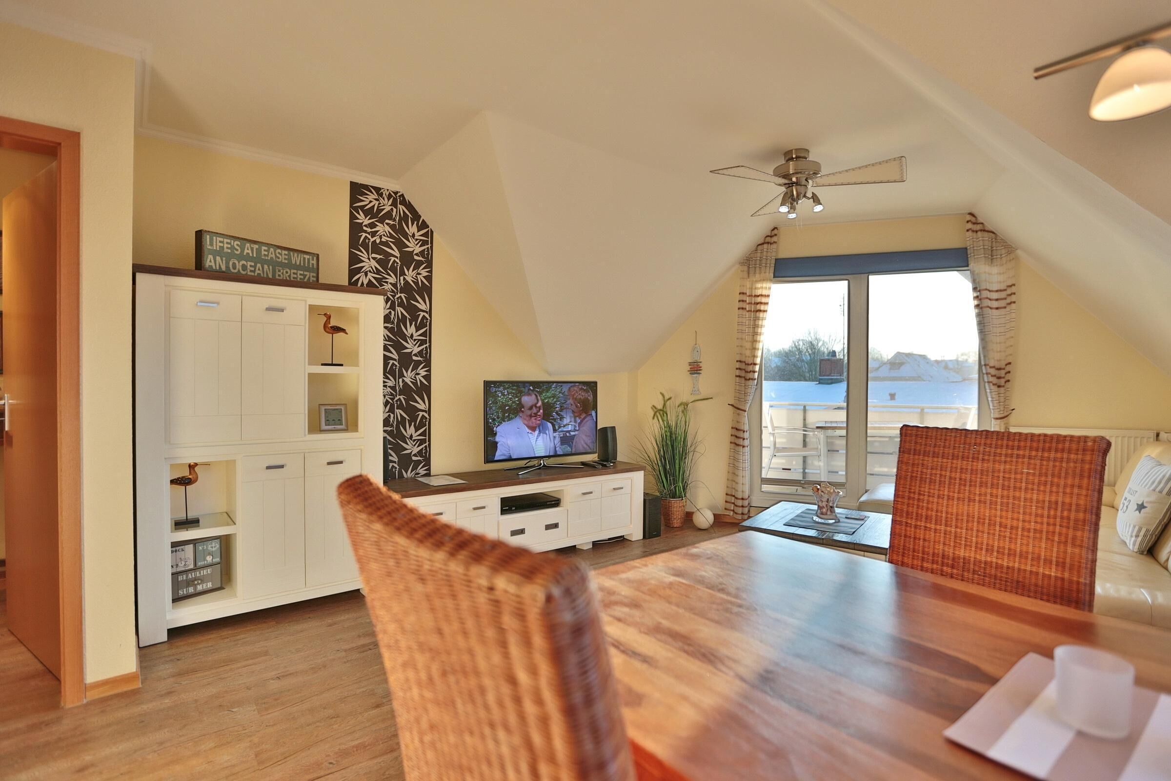 TV, DVD player, stereo