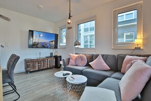 TV, DVD player, stereo