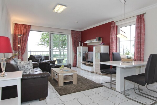 TV, DVD player, stereo