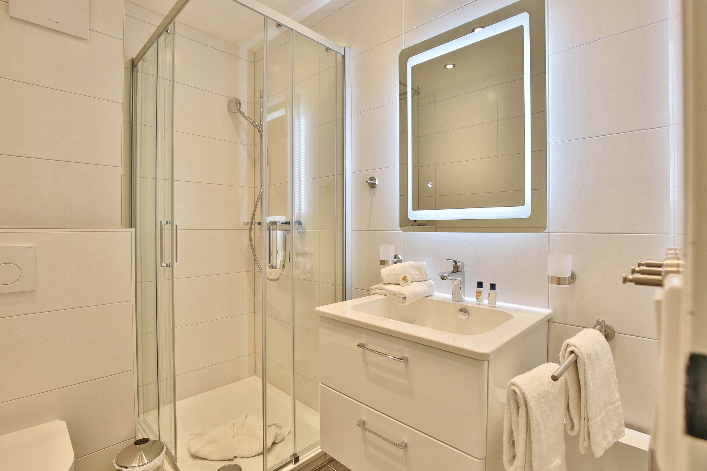 Shower, hair dryer