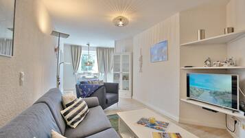 TV, DVD player, stereo