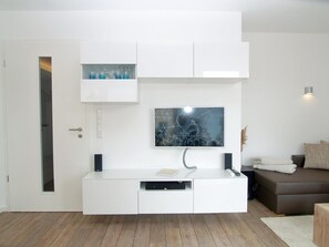 Fernseher, DVD-Player, Stereoanlage