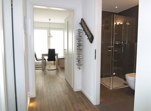 Shower, hair dryer