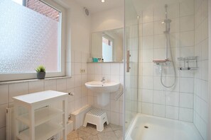 Een douche, een haardroger