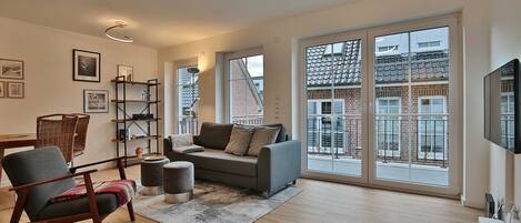 TV, DVD player, stereo