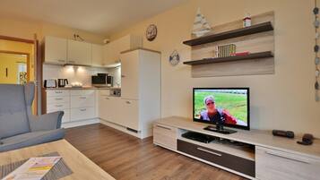 Fernseher, DVD-Player, Stereoanlage