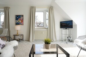 TV, DVD player, stereo